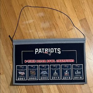 New England Patriots Super Bowl Champions Banner